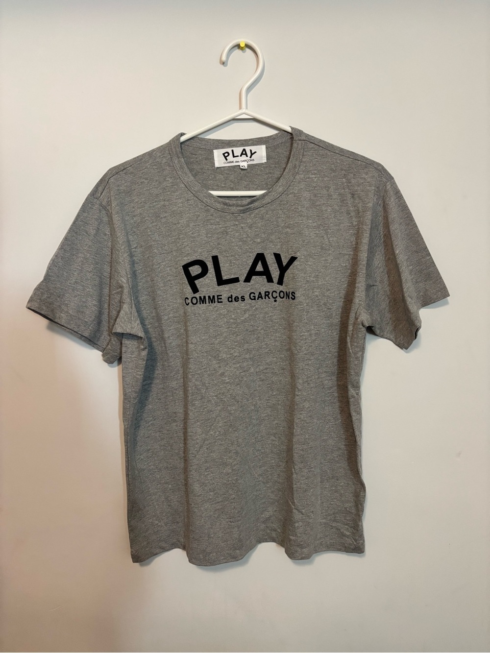 Comme des Garcons PLAY Gray Logo Tee
